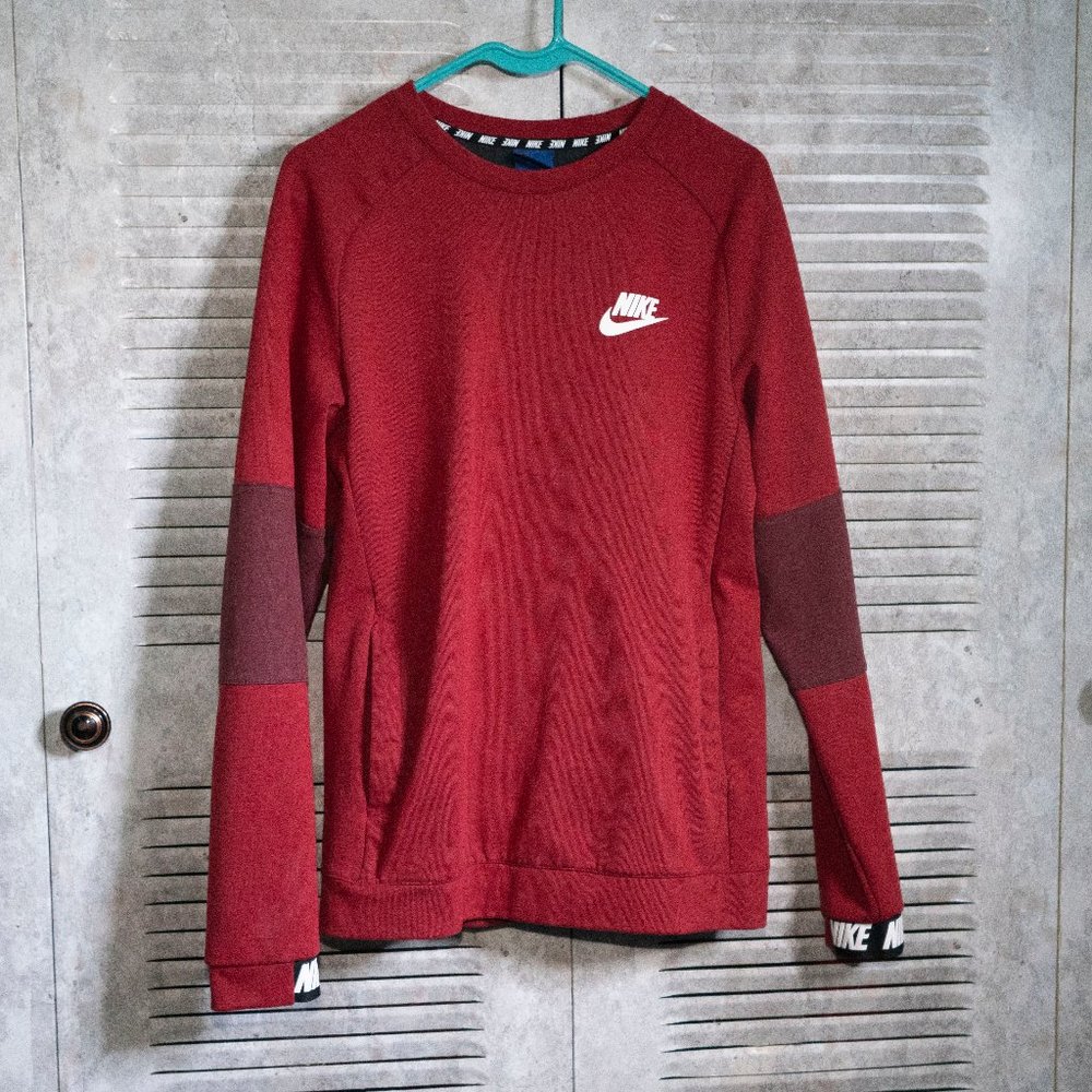 Men's Maroon Nike Crewneck With White Nike Logo